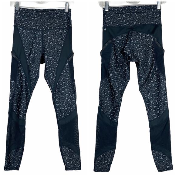 Fabletics Ultracool Leopard Mesh High Rise Legging Size XS High Waisted Pockets - Picture 3 of 8
